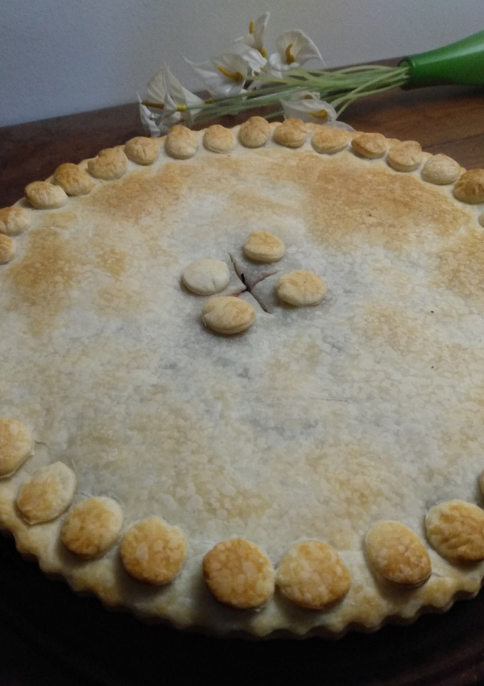 Una foto de Tarta de tallos y hojas de remolacha