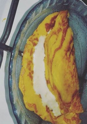 Una foto de Panqueques de zapallo con queso