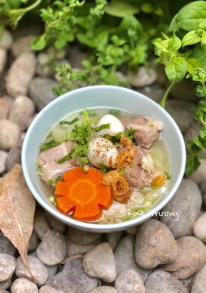 Hình của món Súp Nui Ống.