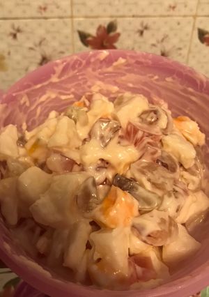 Foto resep Salad buah simple
