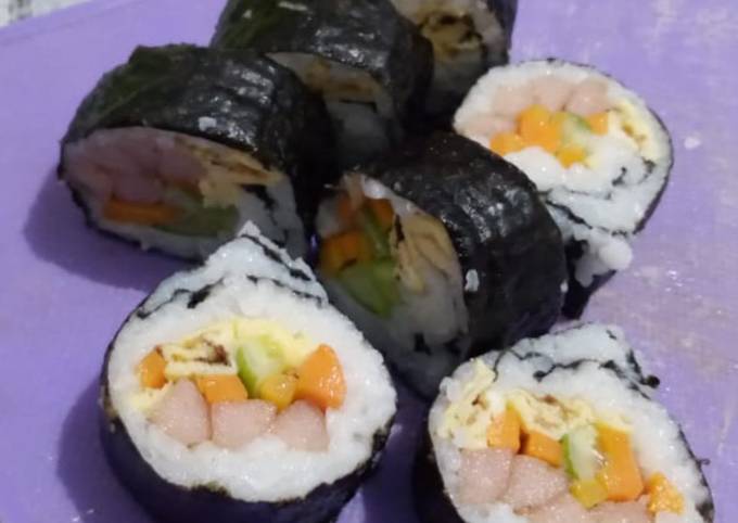 Kimbap ala korea bahan seadanya