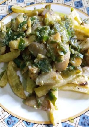 Foto resep Sambal hijau jengki dan kentang