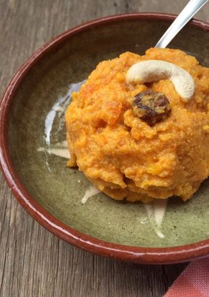 A picture of Pumpkin and Carrot Halwa.