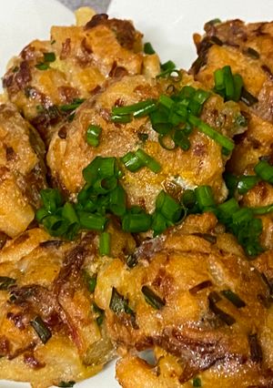 A picture of Potato Ball from leftover French Fry.