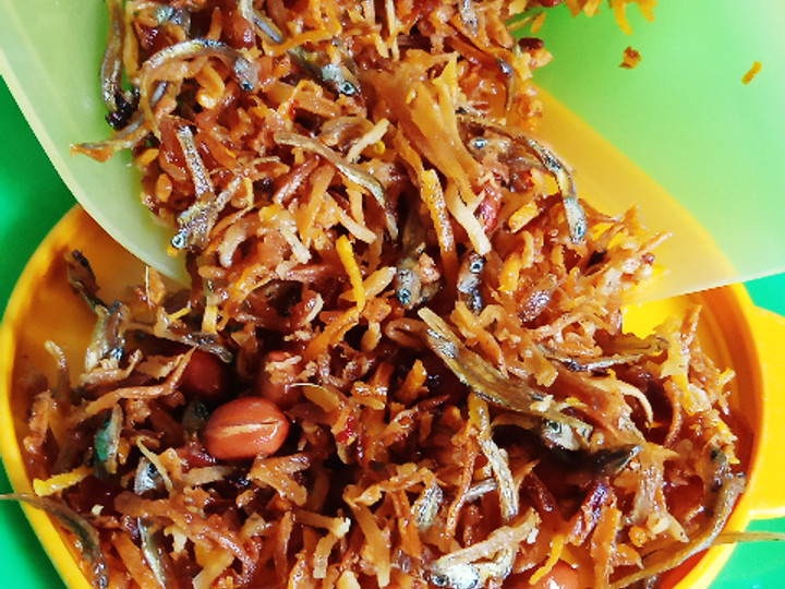 Yuk intip, Bagaimana cara bikin 51. Sambal Goreng Teri Kacang Kriuk (bumbu sisa ayam palekko)  spesial