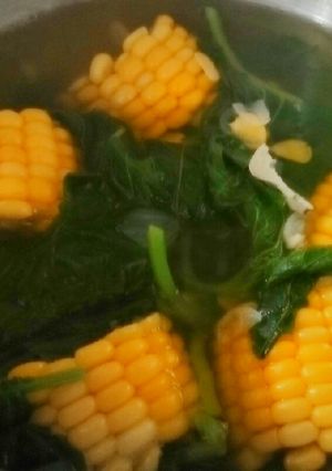 Foto resep Sayur bening bayam feat. jagung