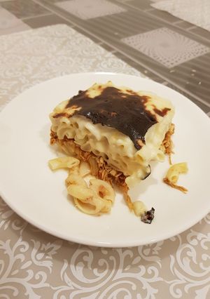 صورة لوصفة معكرونة بالبشاميل