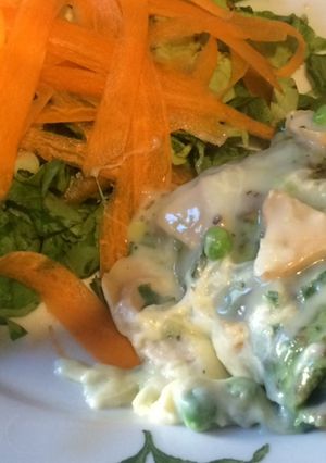 Una foto de Cocina sin gluten: Crema de hongos y arvejas ligth