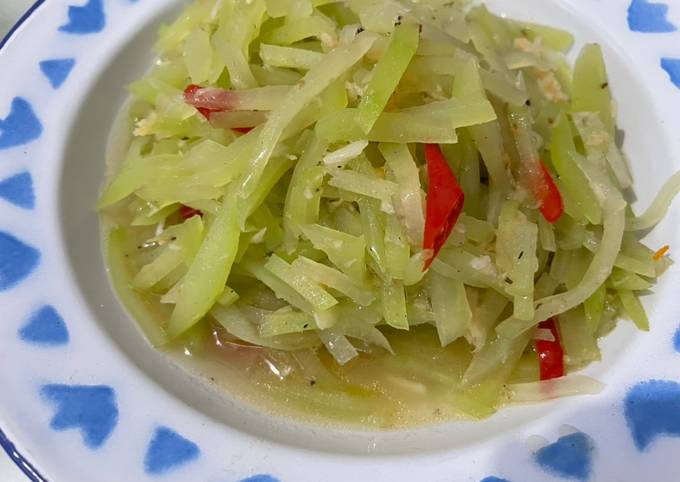 Resep Labu siam cha ebi oleh Arini Cookpad