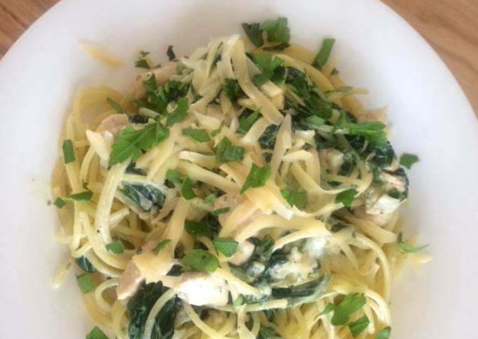 Recipe of Quick Creamy chicken and spinach pasta - New Recipes