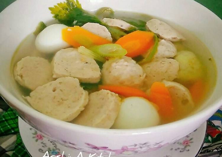 Resep Sayur Sop Bakso Ala Rika, Lezat Sekali