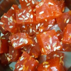A picture of Karachi ka halwa.