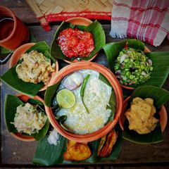 A picture of Bharta with lefover watered rice (Panta Bhat).