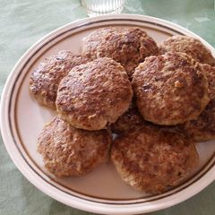A picture of Frikadele/meatballs from Germany traditional kitchen.