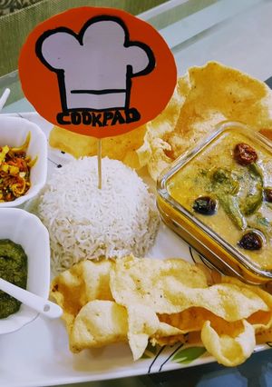 A picture of Hyderabadi Khati Daal Chawal.
