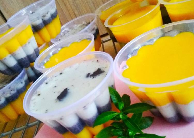 Resep Puding Mango Oreo, Enak Banget