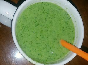 Hình của món Sinh tố Xanh (rau bina, chuối, bơ) #greensmoothie.
