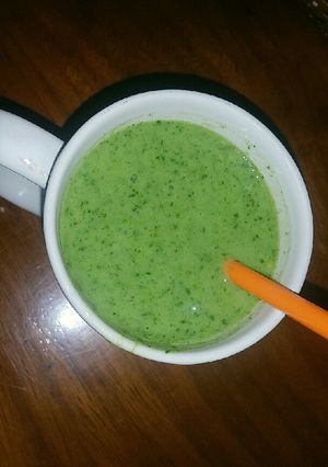 Hình của món Sinh tố Xanh (rau bina, chuối, bơ) #greensmoothie.