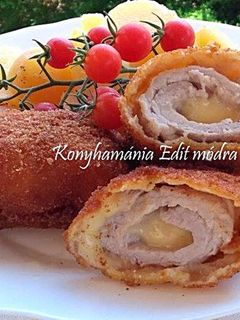 Rántott, sajttal töltött karaj recept fotója
