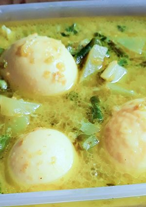 Foto resep Gulai telur mix labu siam dan kacang panjang