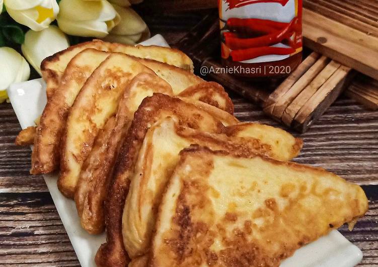 Langkah Mudah Buat Fried French Toast @ Roti Telur Goreng yang Praktis