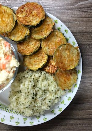 Parmezános cukkini sütőben sütve recept fotója