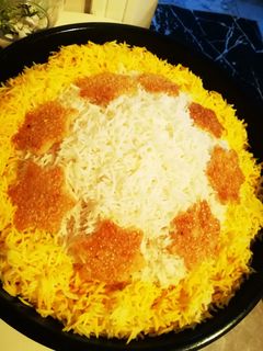 عکسی از دستور پلو زعفراني با سس...