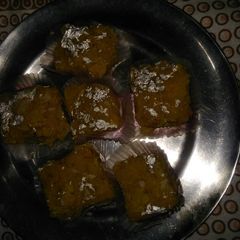 A picture of Besan ki sev ki barfi.