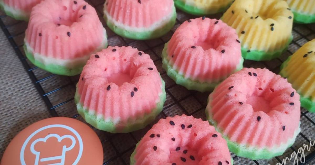 Resep Bolu Kukus Semangka Oleh Aanggie Cooking Cookpad