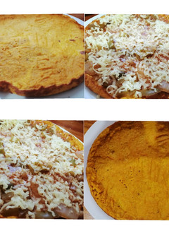 Una foto de Pizza de garbanzo y Zanahoria SIN HARINA