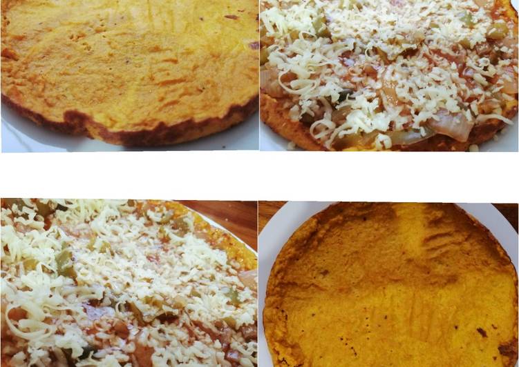Pizza de garbanzo y Zanahoria SIN HARINA