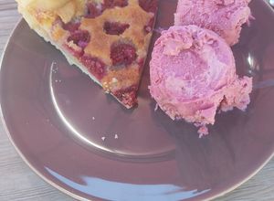 Une photo de Glace framboise