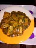Yam porriage with scent leaf