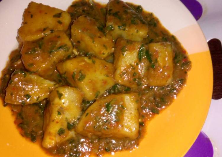 Easiest Way to Make Speedy Yam porriage with scent leaf