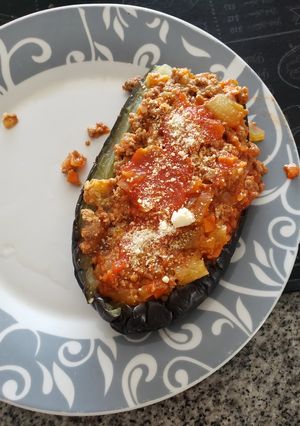 Una foto de Berenjenas rellenas