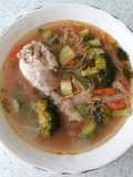 Pollo con fideo y verduras 🍗🥔🥕