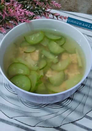 Foto resep Sayur bening timun tempe