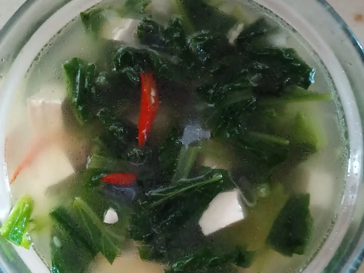 Cara Gampang Membuat Resep Bening sawi hijau+ tahu yang  Bikin Ketagihan Anti Ribet, Bikin Ngiler
