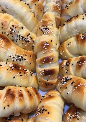 صورة لوصفة كرواسان بالزعتر و الجبن