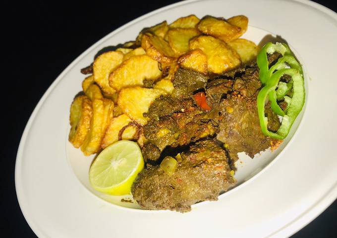 Chips and grilled liver sauce🔥