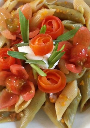 Una foto de Pasta Jardín de Rosas