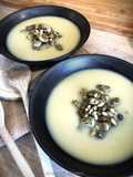 Potage de printemps et fèves rôties