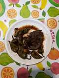 Hígado de potro con ajos y pimientos al garam masala