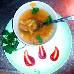 A picture of Pasta soya soup.
