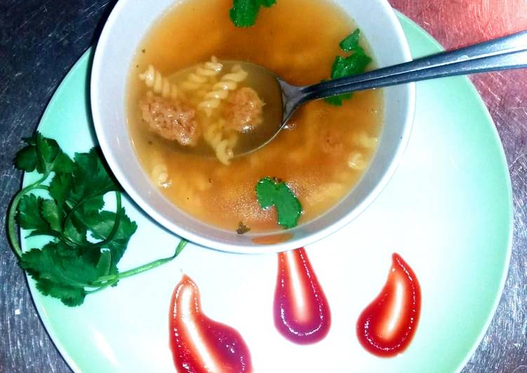 Pasta soya soup