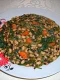Guiso de alubias careta con ortigas - veggie