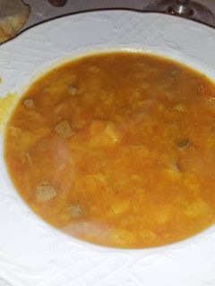 Una foto de Sopa de hígado de cerdo