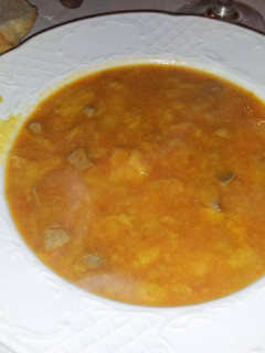 Una foto de Sopa de hígado de cerdo
