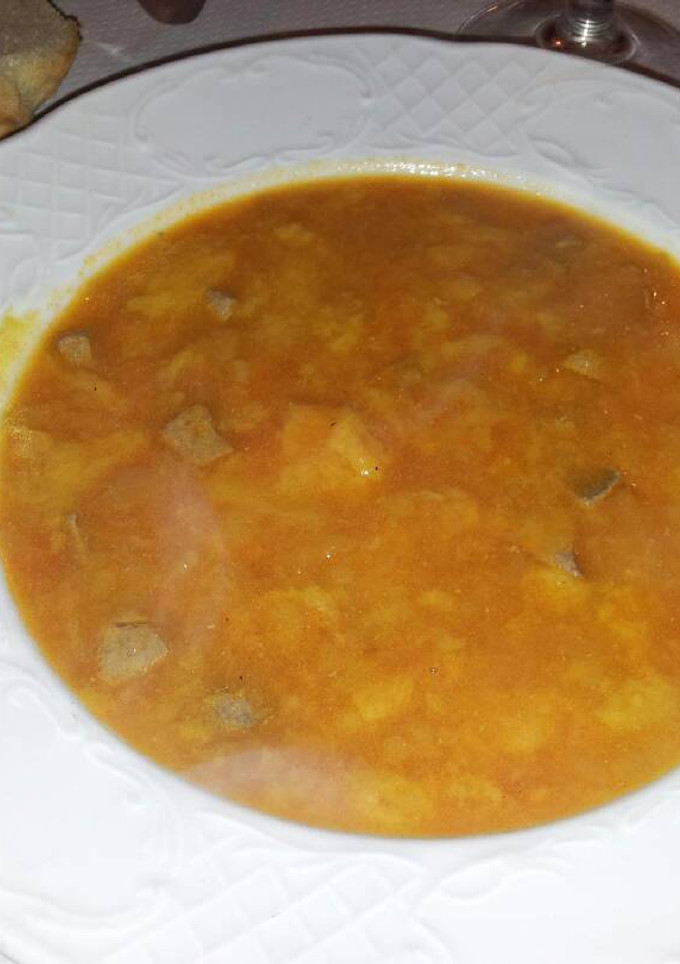 Una foto de Sopa de hígado de cerdo