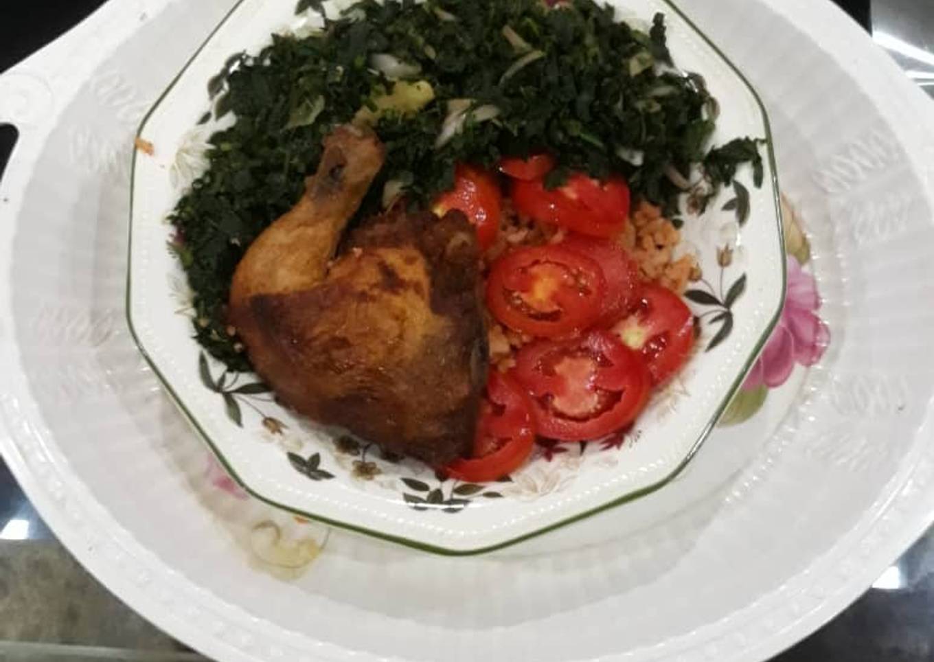 Grilled chicken with vegetable